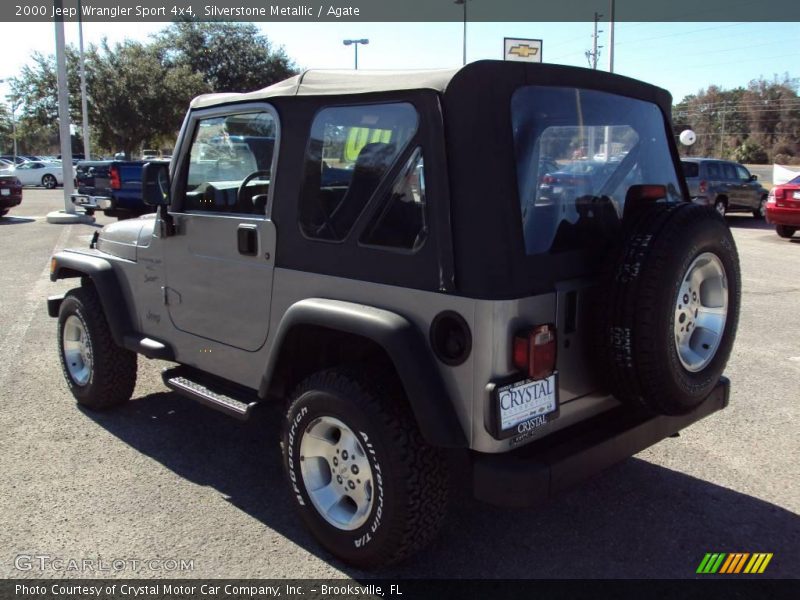 Silverstone Metallic / Agate 2000 Jeep Wrangler Sport 4x4