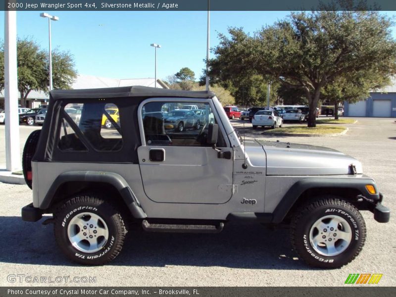 Silverstone Metallic / Agate 2000 Jeep Wrangler Sport 4x4