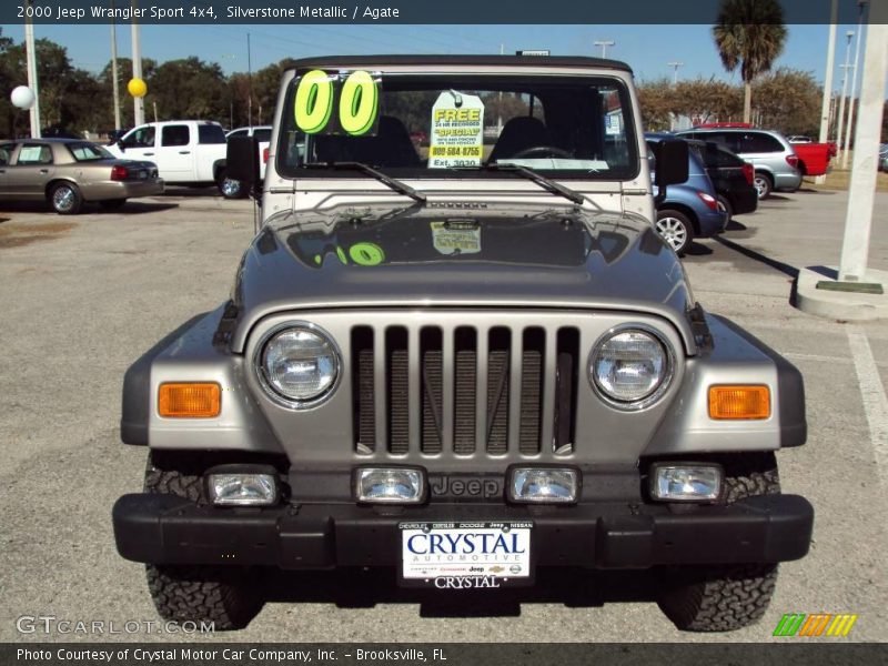 Silverstone Metallic / Agate 2000 Jeep Wrangler Sport 4x4