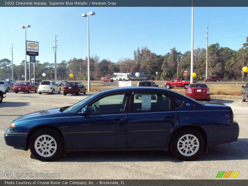 Superior Blue Metallic / Medium Gray 2003 Chevrolet Impala