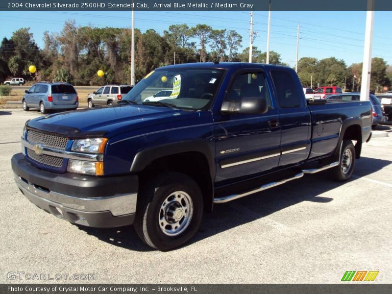 Arrival Blue Metallic / Medium Gray 2004 Chevrolet Silverado 2500HD Extended Cab