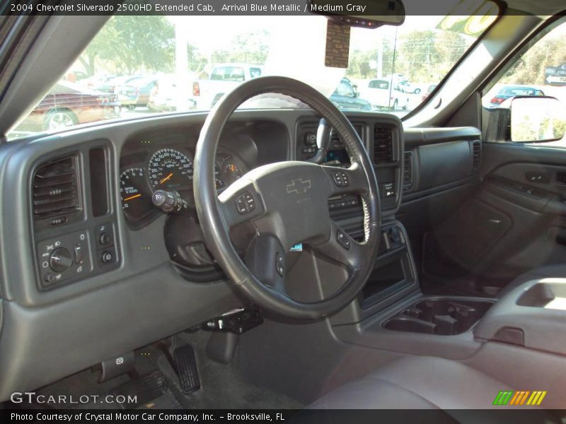 Arrival Blue Metallic / Medium Gray 2004 Chevrolet Silverado 2500HD Extended Cab