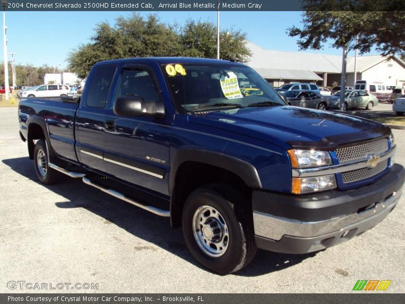 Arrival Blue Metallic / Medium Gray 2004 Chevrolet Silverado 2500HD Extended Cab