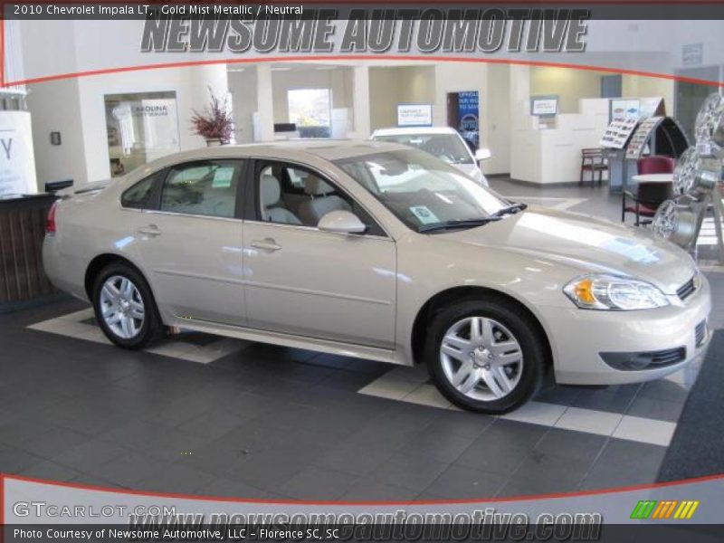 Gold Mist Metallic / Neutral 2010 Chevrolet Impala LT