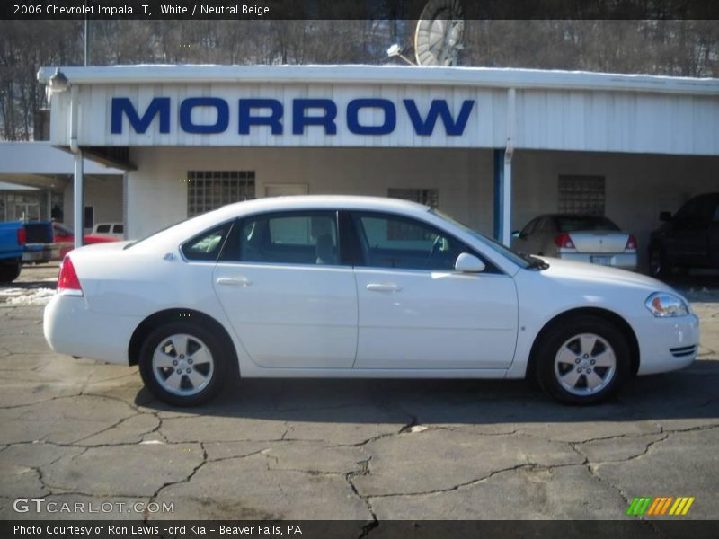 White / Neutral Beige 2006 Chevrolet Impala LT