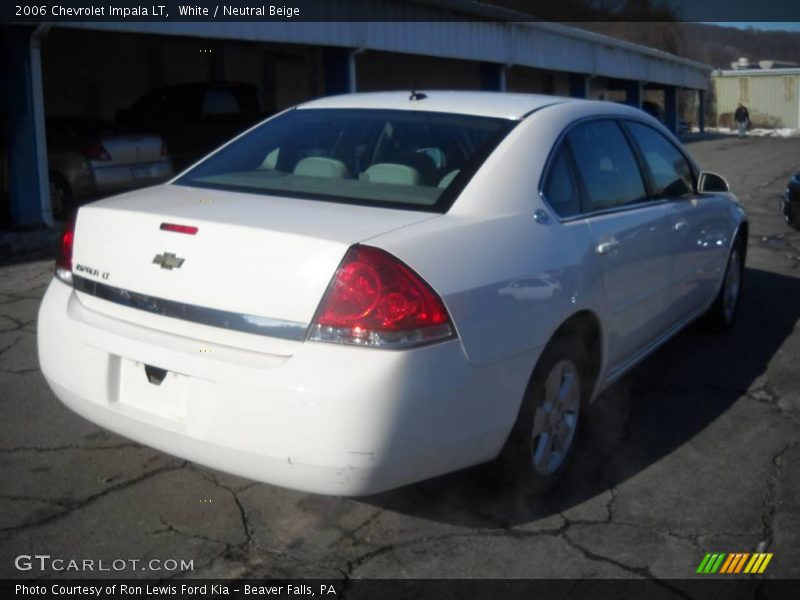 White / Neutral Beige 2006 Chevrolet Impala LT