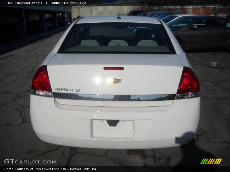 White / Neutral Beige 2006 Chevrolet Impala LT