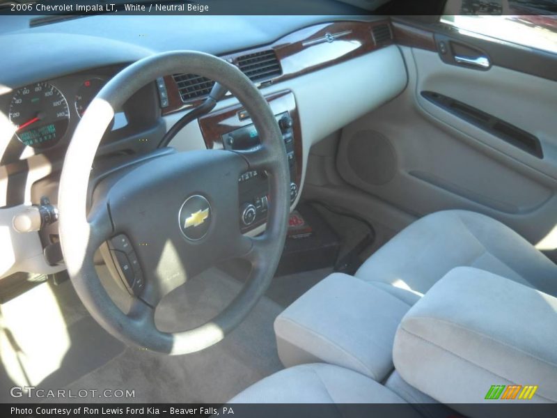 White / Neutral Beige 2006 Chevrolet Impala LT