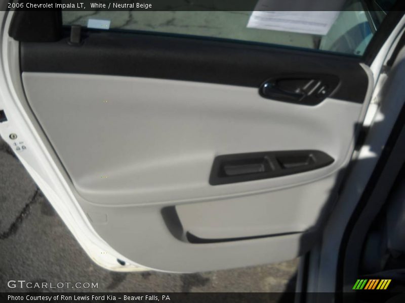 White / Neutral Beige 2006 Chevrolet Impala LT
