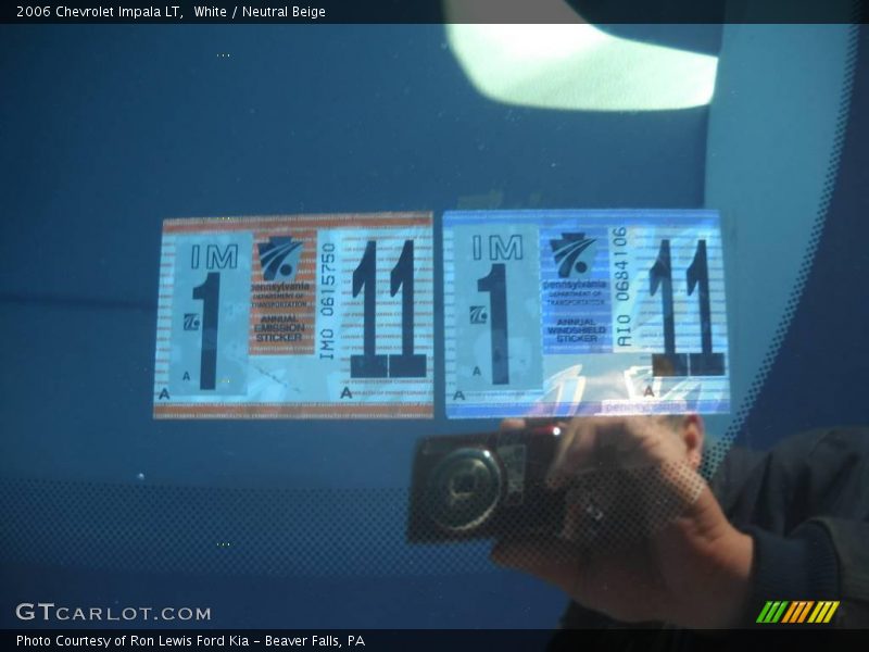 White / Neutral Beige 2006 Chevrolet Impala LT