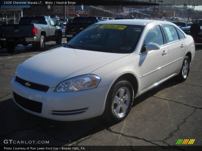 White / Neutral Beige 2006 Chevrolet Impala LT