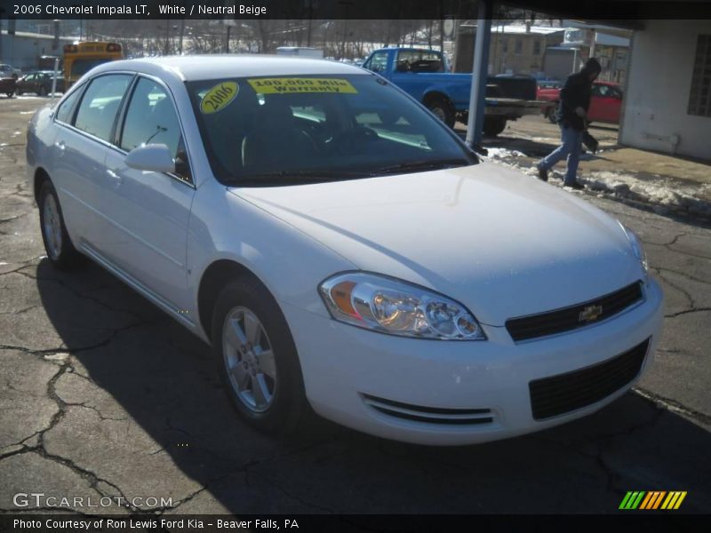 White / Neutral Beige 2006 Chevrolet Impala LT