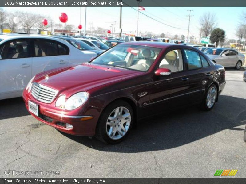 Bordeaux Red Metallic / Java 2003 Mercedes-Benz E 500 Sedan