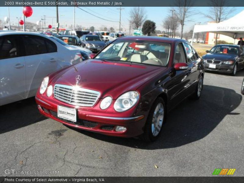Bordeaux Red Metallic / Java 2003 Mercedes-Benz E 500 Sedan