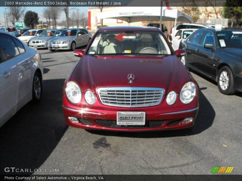 Bordeaux Red Metallic / Java 2003 Mercedes-Benz E 500 Sedan