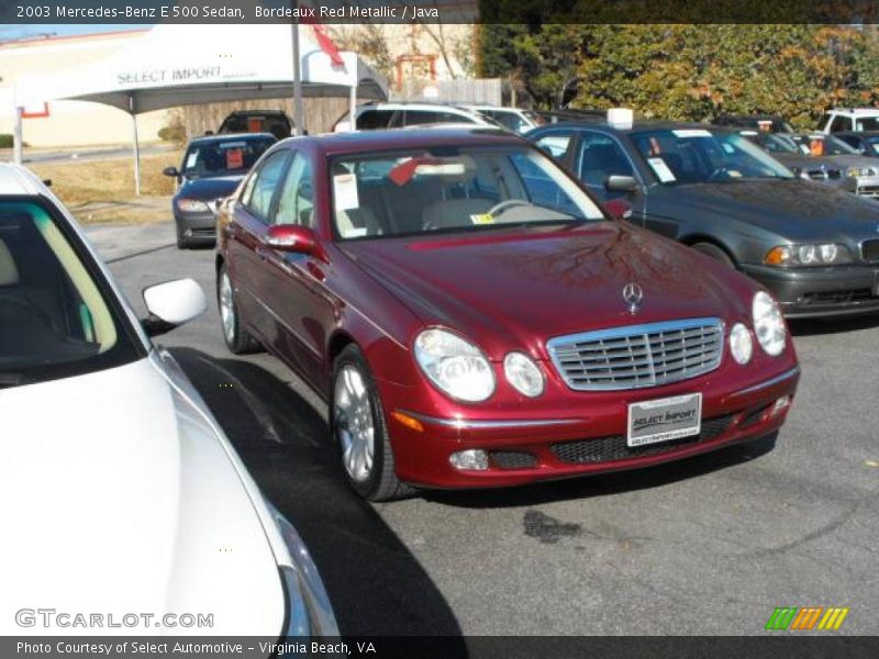 Bordeaux Red Metallic / Java 2003 Mercedes-Benz E 500 Sedan