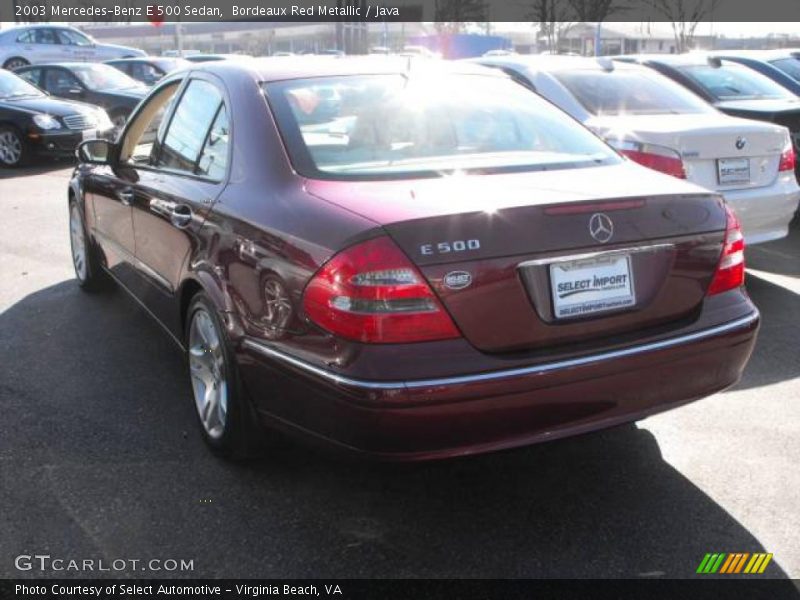 Bordeaux Red Metallic / Java 2003 Mercedes-Benz E 500 Sedan