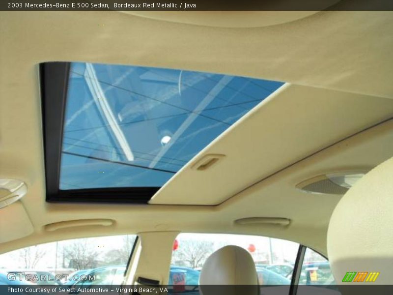 Bordeaux Red Metallic / Java 2003 Mercedes-Benz E 500 Sedan