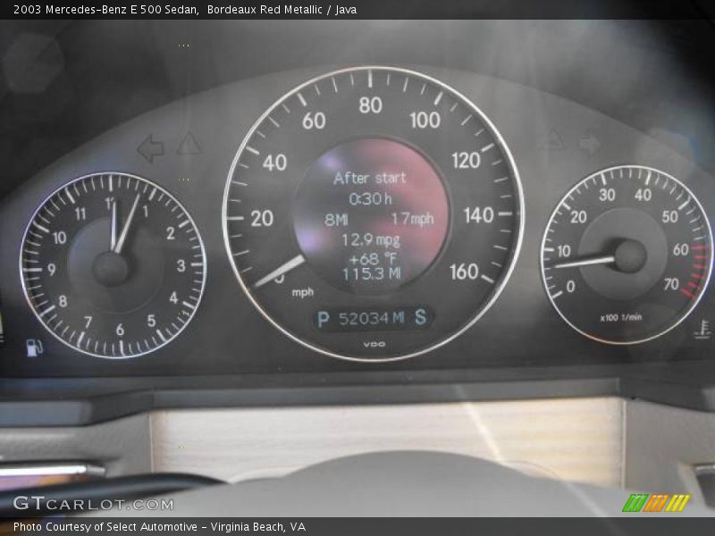 Bordeaux Red Metallic / Java 2003 Mercedes-Benz E 500 Sedan