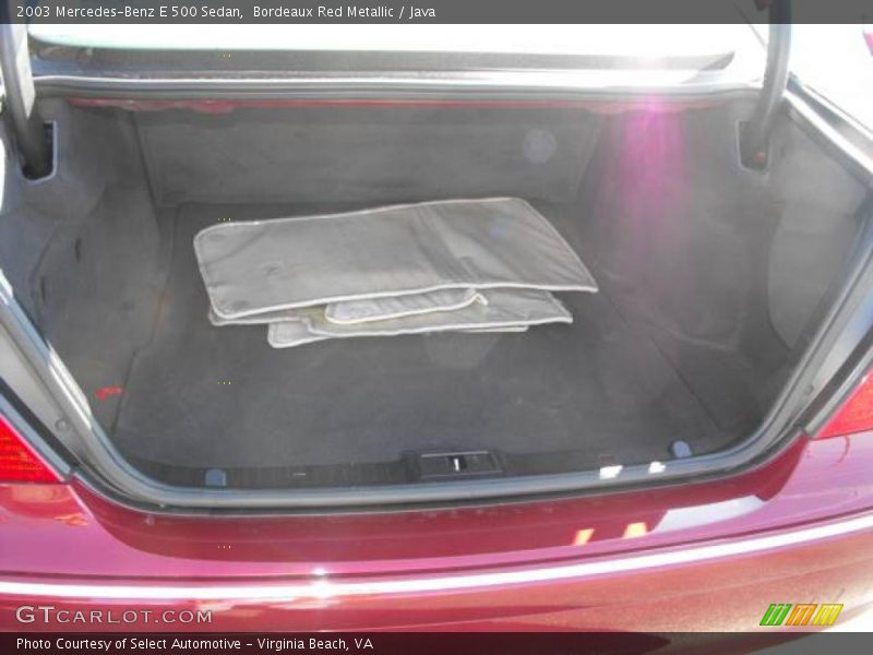 Bordeaux Red Metallic / Java 2003 Mercedes-Benz E 500 Sedan
