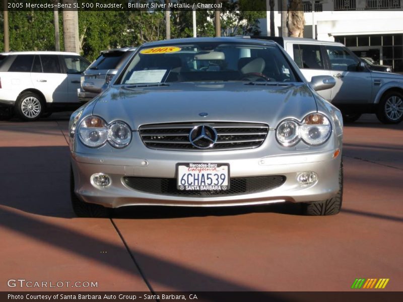 Brilliant Silver Metallic / Charcoal 2005 Mercedes-Benz SL 500 Roadster