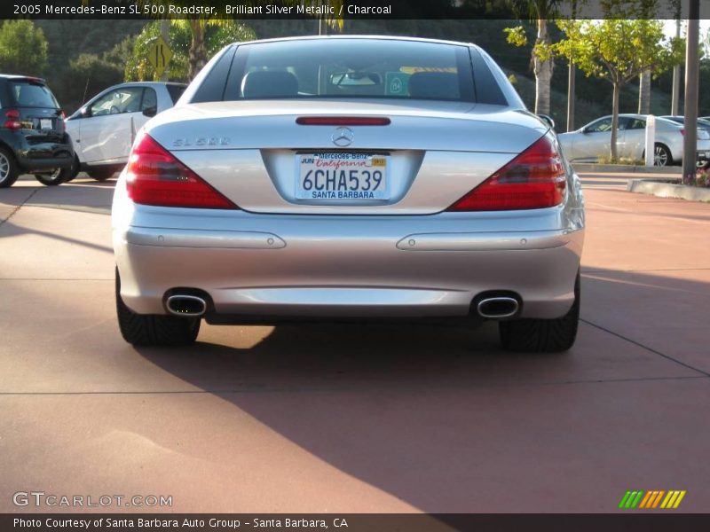 Brilliant Silver Metallic / Charcoal 2005 Mercedes-Benz SL 500 Roadster