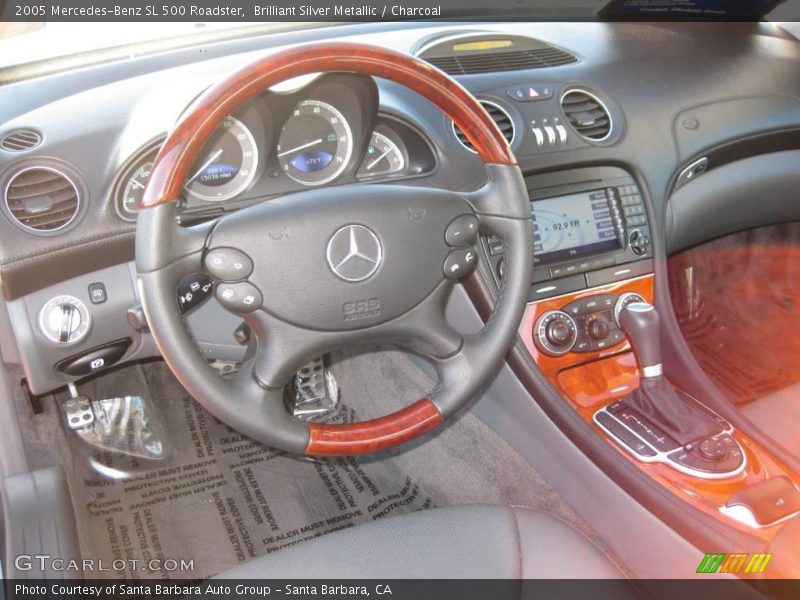 Brilliant Silver Metallic / Charcoal 2005 Mercedes-Benz SL 500 Roadster