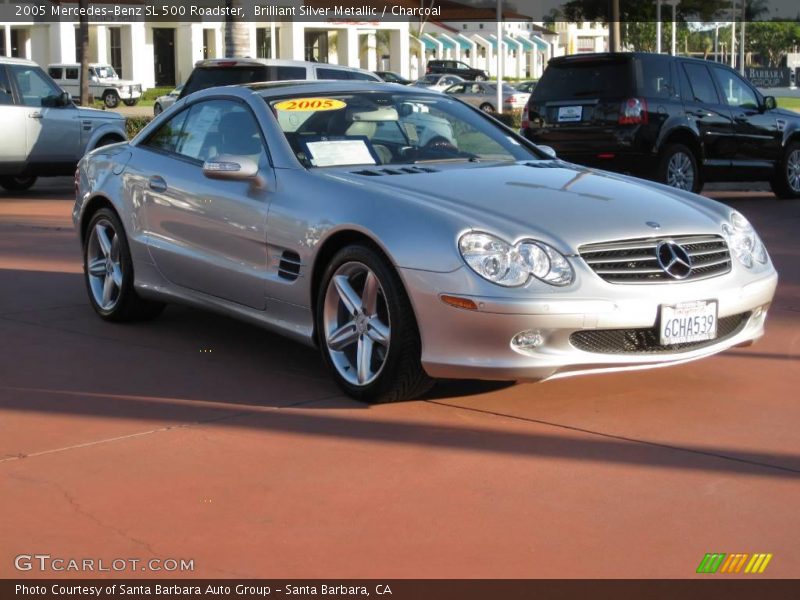 Brilliant Silver Metallic / Charcoal 2005 Mercedes-Benz SL 500 Roadster