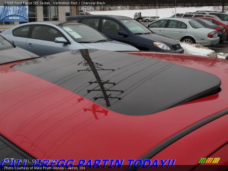 Vermillion Red / Charcoal Black 2008 Ford Focus SES Sedan