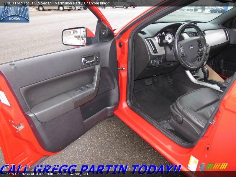 Vermillion Red / Charcoal Black 2008 Ford Focus SES Sedan