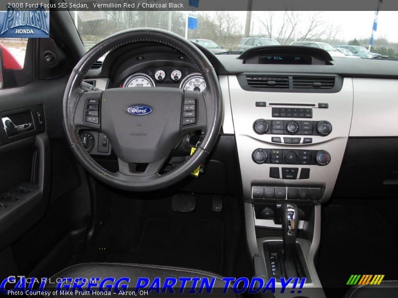 Vermillion Red / Charcoal Black 2008 Ford Focus SES Sedan