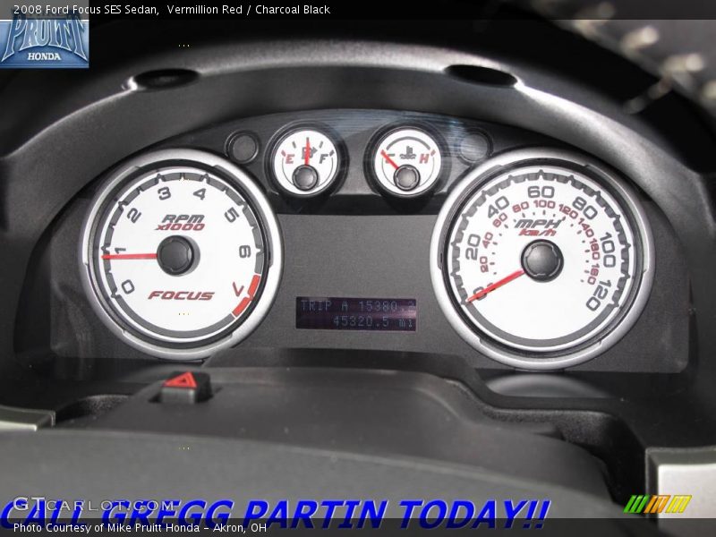 Vermillion Red / Charcoal Black 2008 Ford Focus SES Sedan