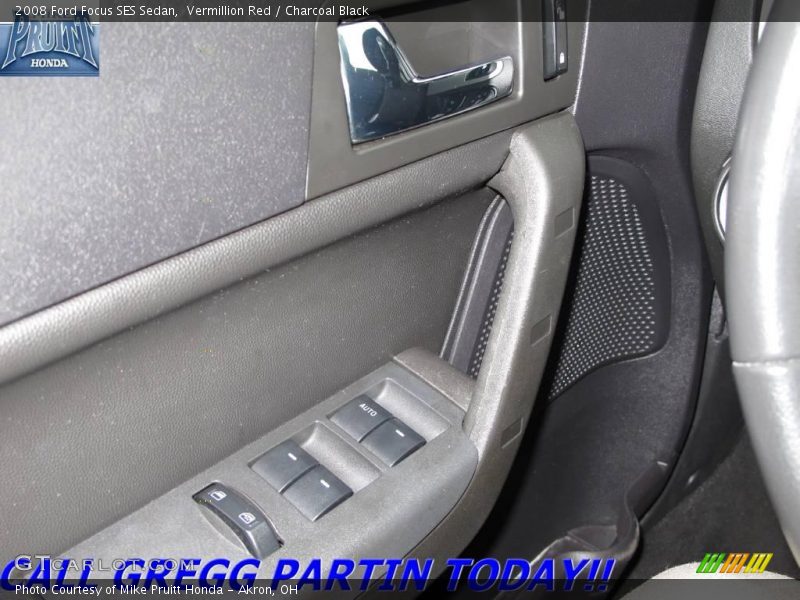 Vermillion Red / Charcoal Black 2008 Ford Focus SES Sedan