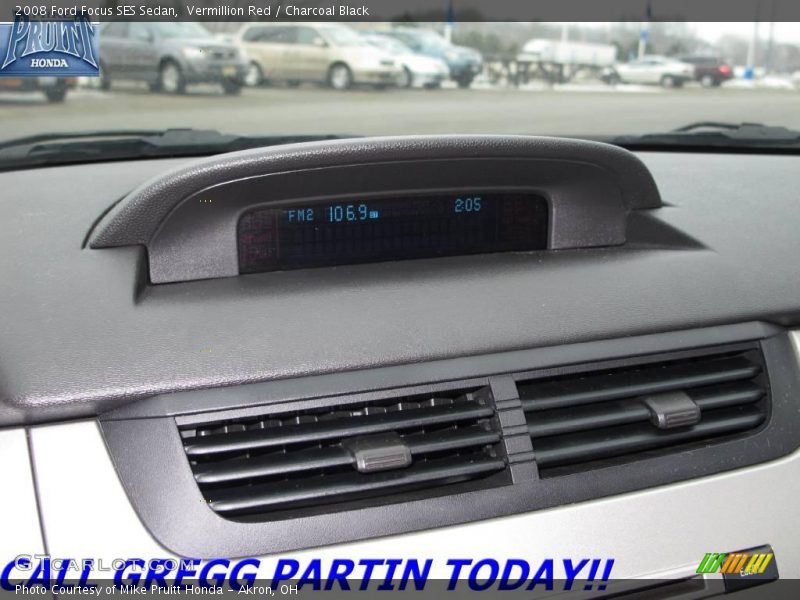 Vermillion Red / Charcoal Black 2008 Ford Focus SES Sedan