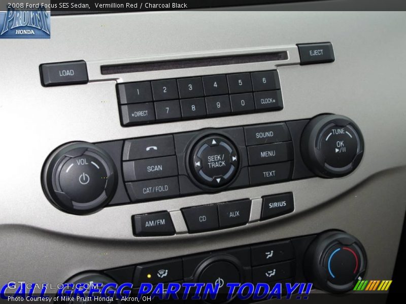 Vermillion Red / Charcoal Black 2008 Ford Focus SES Sedan