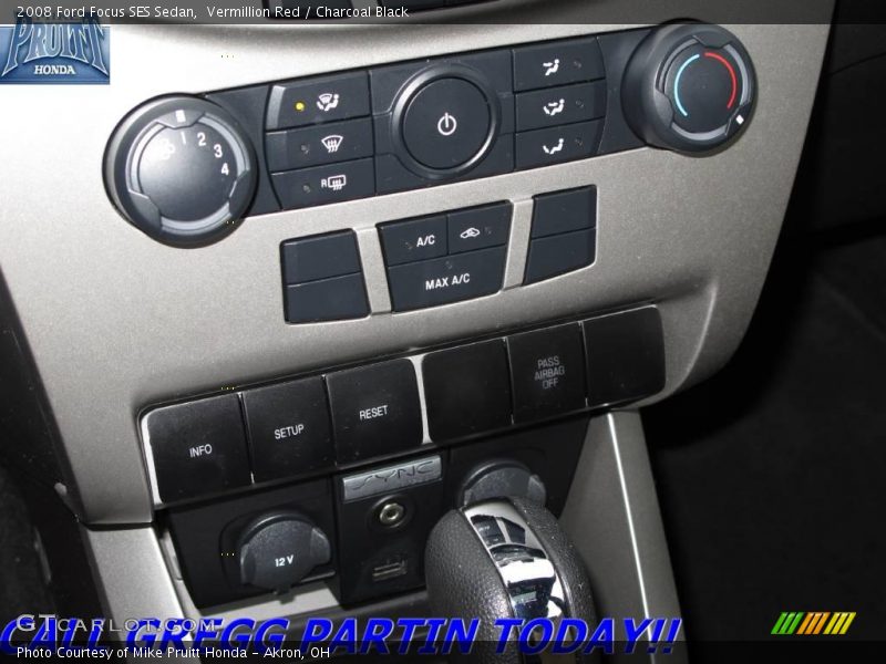 Vermillion Red / Charcoal Black 2008 Ford Focus SES Sedan