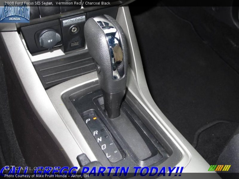 Vermillion Red / Charcoal Black 2008 Ford Focus SES Sedan