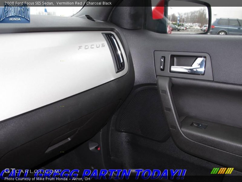 Vermillion Red / Charcoal Black 2008 Ford Focus SES Sedan