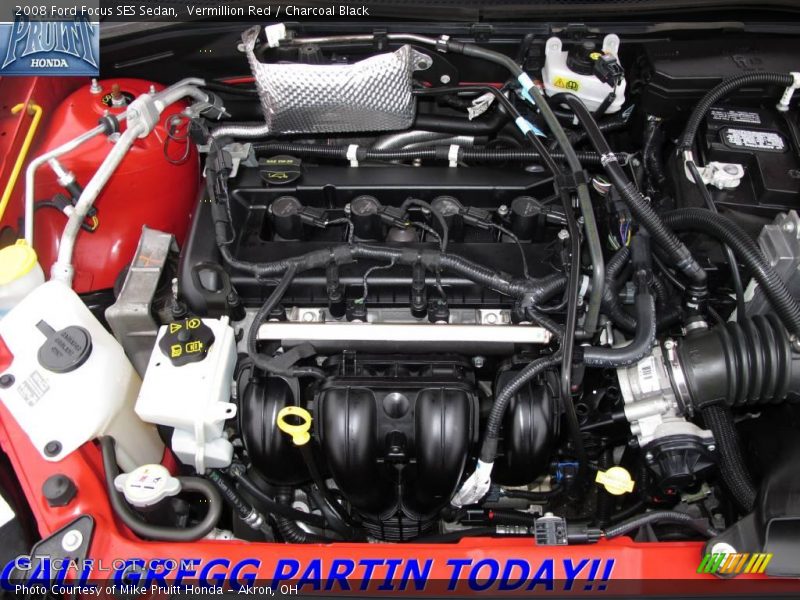 Vermillion Red / Charcoal Black 2008 Ford Focus SES Sedan