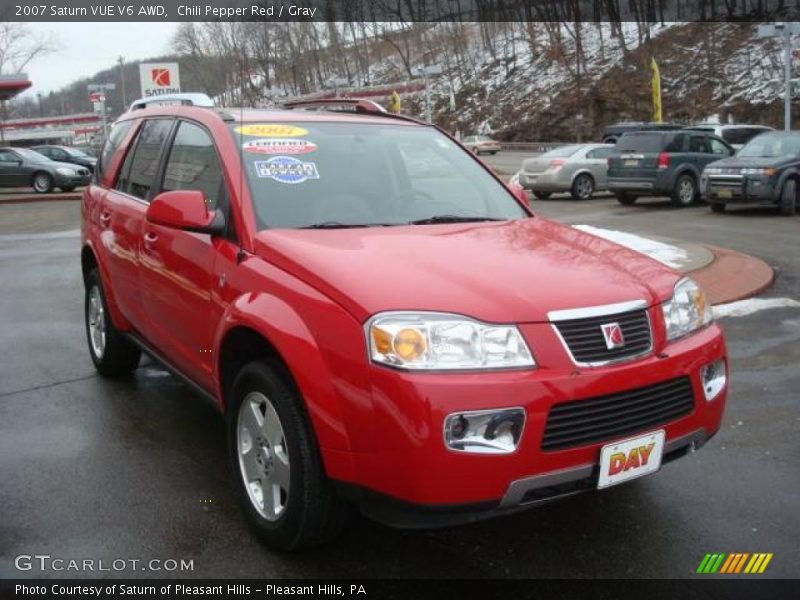 Chili Pepper Red / Gray 2007 Saturn VUE V6 AWD