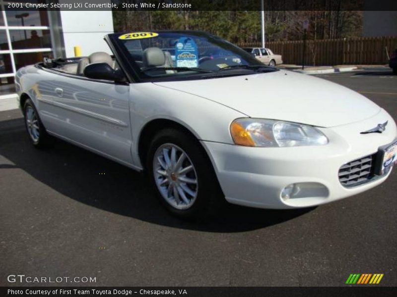 Stone White / Sandstone 2001 Chrysler Sebring LXi Convertible
