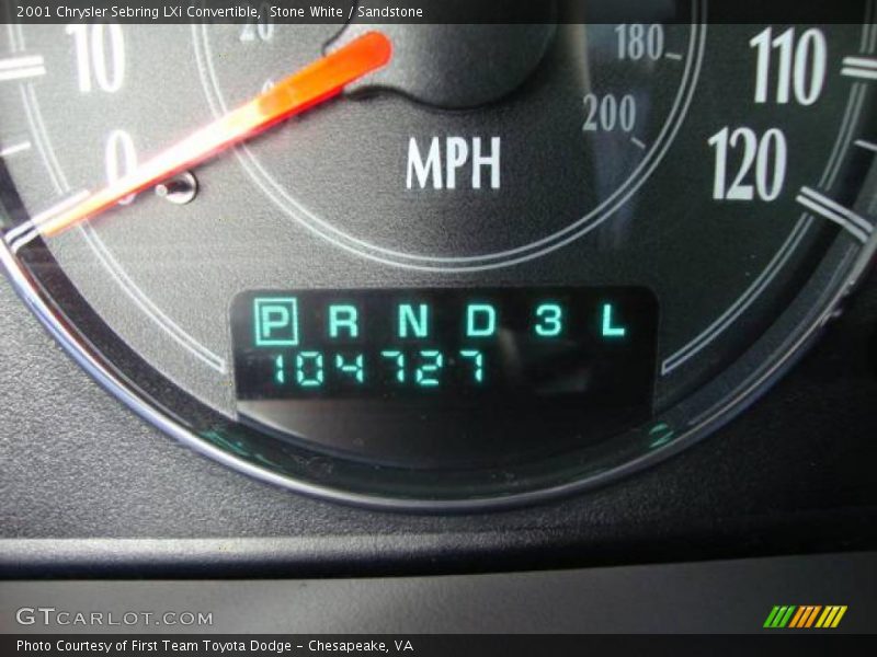 Stone White / Sandstone 2001 Chrysler Sebring LXi Convertible