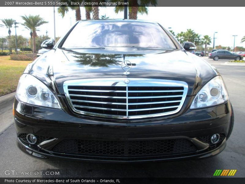 Black / designo Armagnac Brown 2007 Mercedes-Benz S 550 Sedan