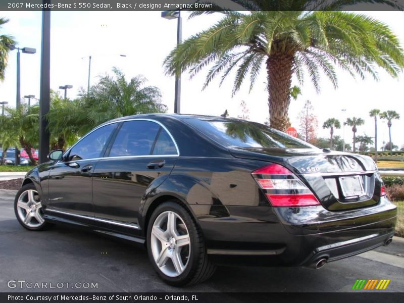 Black / designo Armagnac Brown 2007 Mercedes-Benz S 550 Sedan