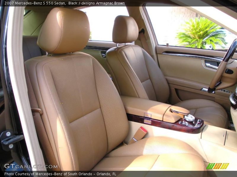 Black / designo Armagnac Brown 2007 Mercedes-Benz S 550 Sedan