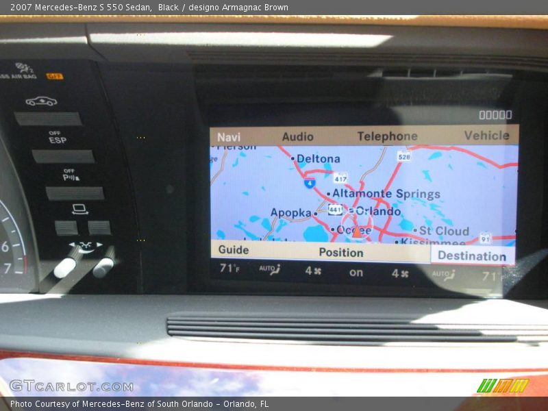 Black / designo Armagnac Brown 2007 Mercedes-Benz S 550 Sedan
