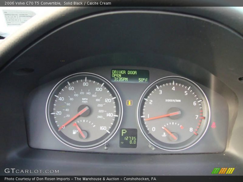 Solid Black / Calcite Cream 2006 Volvo C70 T5 Convertible