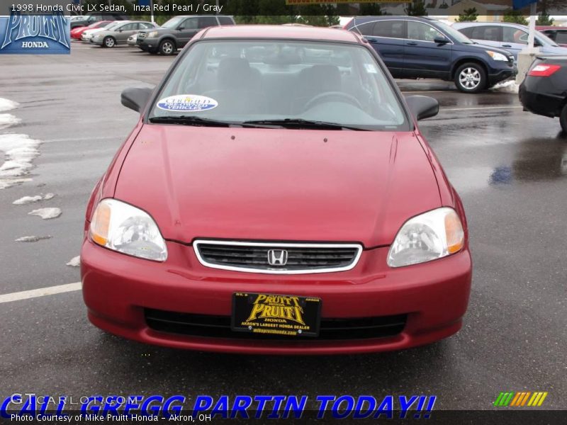 Inza Red Pearl / Gray 1998 Honda Civic LX Sedan
