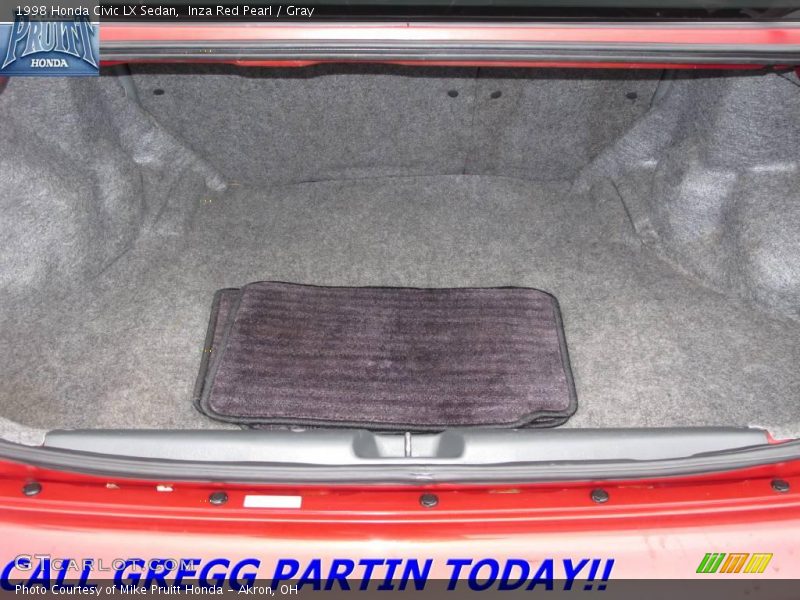 Inza Red Pearl / Gray 1998 Honda Civic LX Sedan