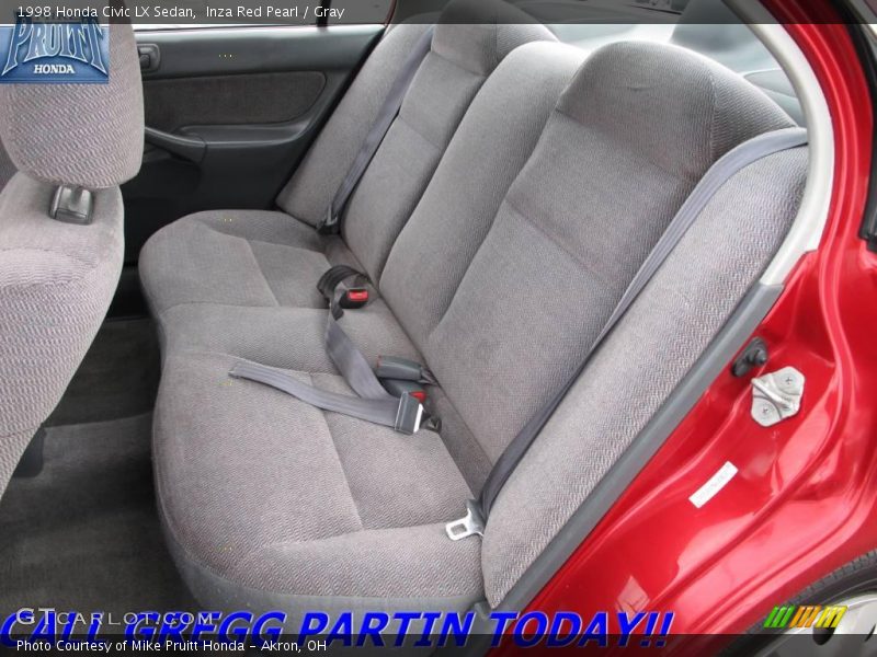 Inza Red Pearl / Gray 1998 Honda Civic LX Sedan